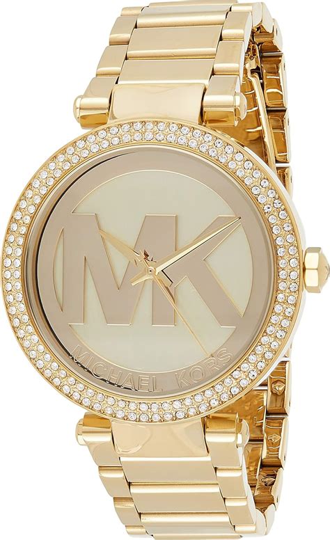 Amazon.com: Michael Kors Women's Parker Stainless Steel Quartz Watch .